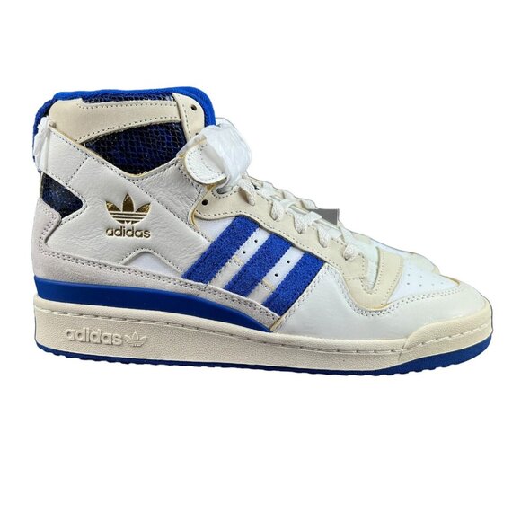 Adidas Men's Forum 84 HI Cloud White Team Royal Blue Shoes FZ6300